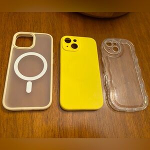 iPhone 15 6.1” Silicone Case Bundle in Yellow 3 Pack JETtech Surphy